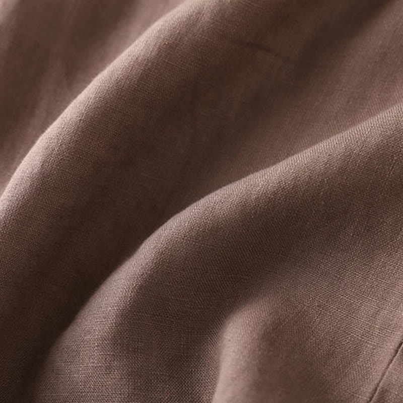 Short en coton uni avec fermeture éclair et boutons pour femme avec poches et Buddha Stones - image 21