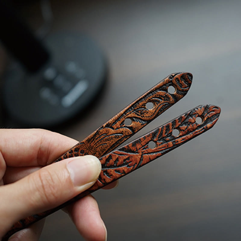 Bracelet d'équilibre à boucle réglable en cuir imprimé vintage Buddha Stones