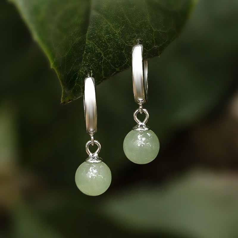 Boucles d'oreilles de prospérité en Buddha Stones