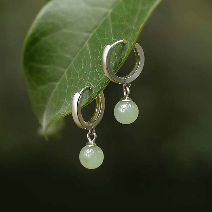 Boucles d'oreilles de prospérité en Buddha Stones - Jade (Prospérité ♥ Abondance) - image 0