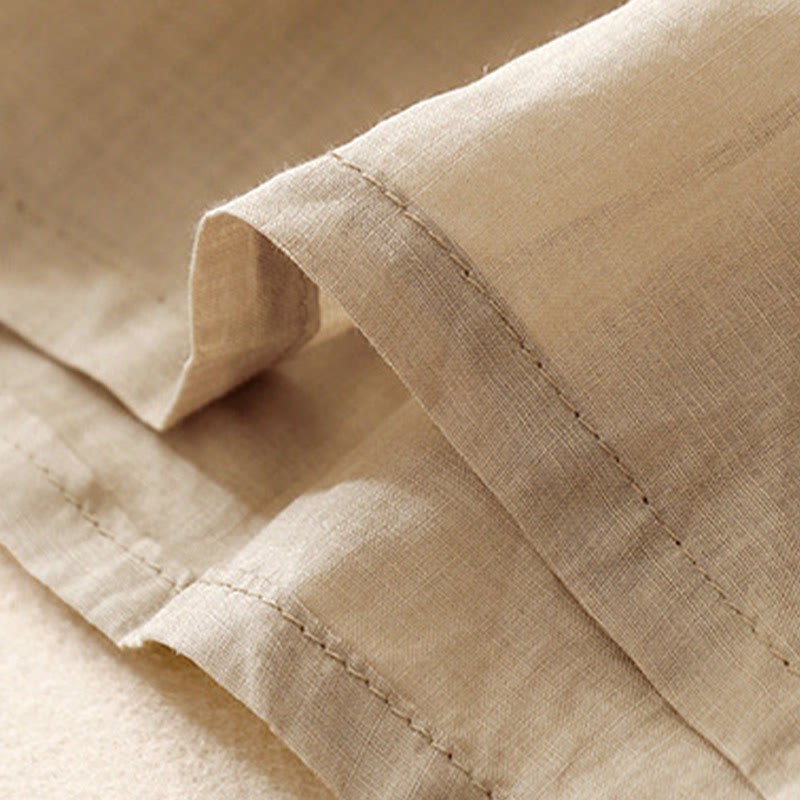 Chemise décontractée en coton et lin à manches mi-longues et col en V pour femme avec broderie de fleurs Buddha Stones - image 17