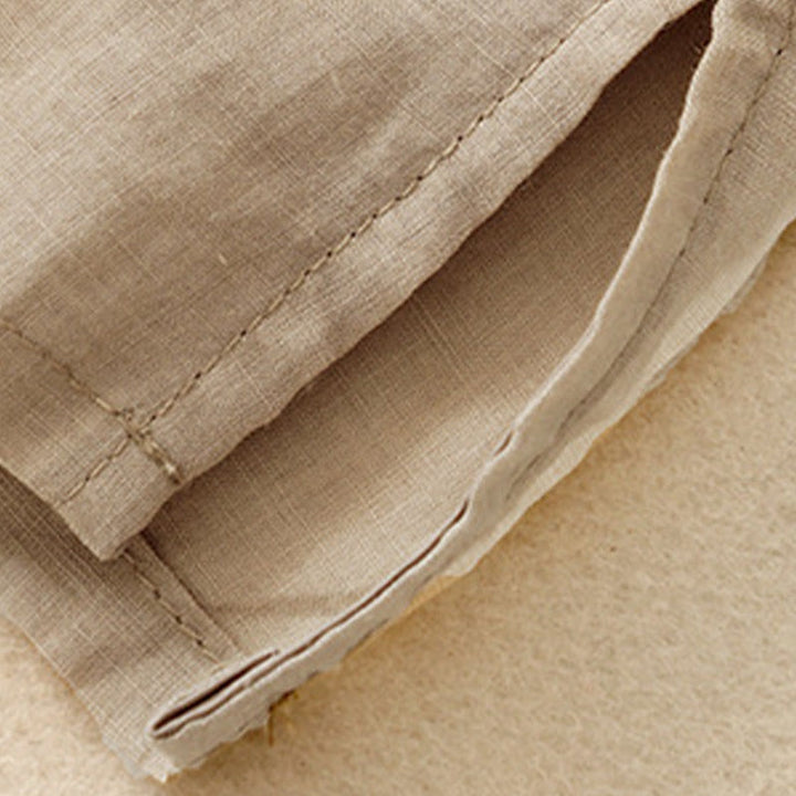 Chemise décontractée en coton et lin à manches mi-longues et col en V pour femme avec broderie de fleurs Buddha Stones - image 18