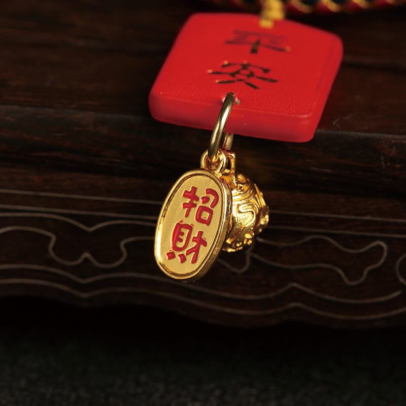 Décoration de voiture suspendue en forme de gourde en Buddha Stones , personnage Fu, sécurité et bien-être