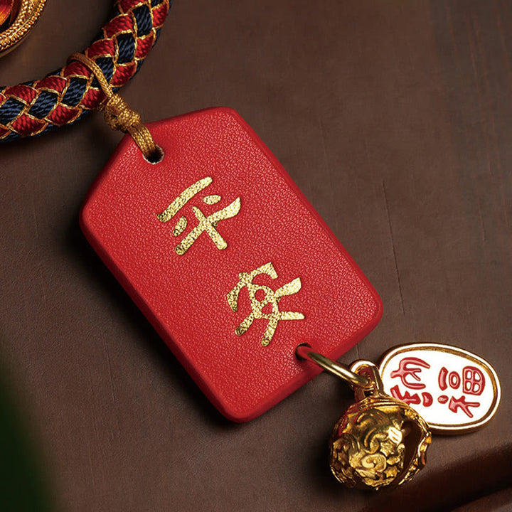 Décoration de voiture suspendue en forme de gourde en Buddha Stones , personnage Fu, sécurité et bien-être