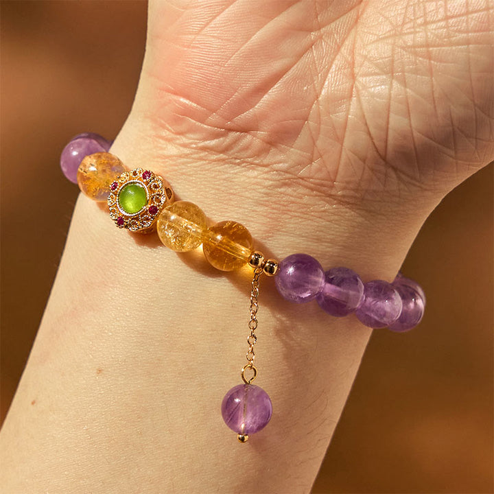 Bracelet d'équilibre de méditation en améthyste naturelle Buddha Stones