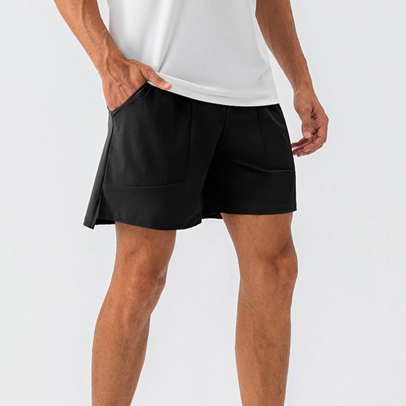 Short de sport décontracté à séchage rapide avec poches pour hommes Buddha Stones - Noir - US/UK/AU44，EU54 (2XL) - image 24