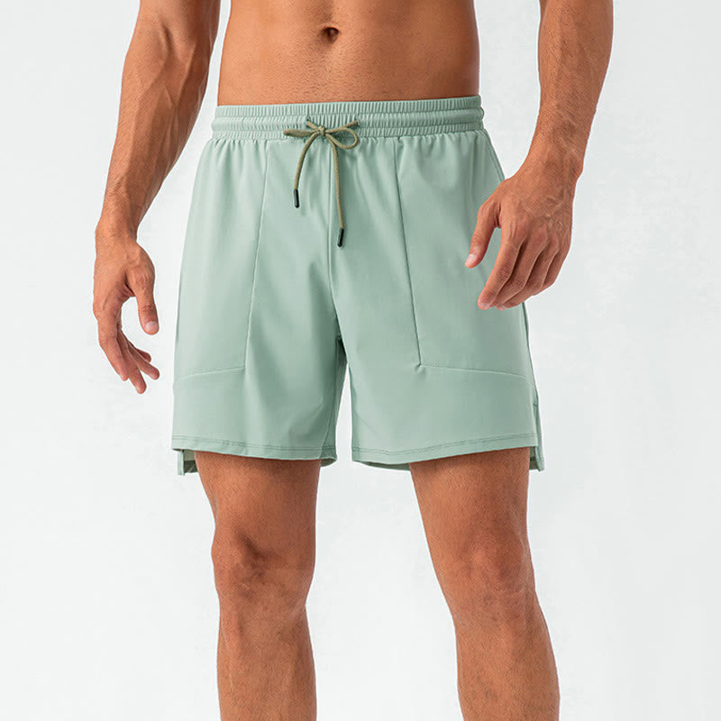 Short de sport décontracté à séchage rapide avec poches pour hommes Buddha Stones - image 1