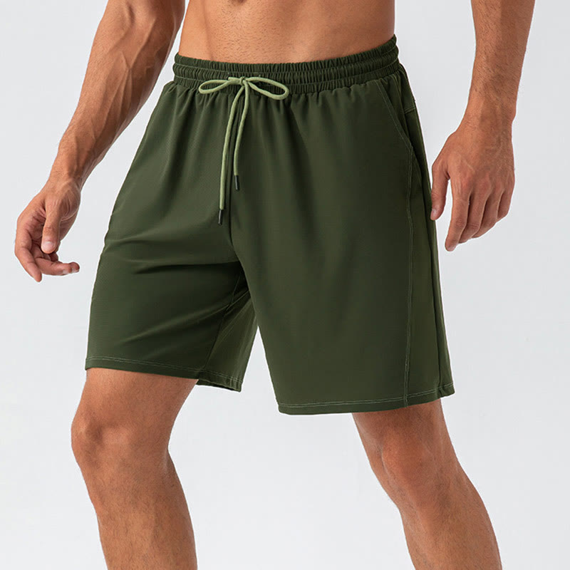 Buddha Stones Short de sport décontracté en nylon respirant et ample à séchage rapide pour homme avec poches - image 20