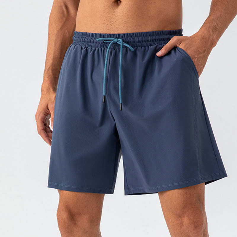Buddha Stones Short de sport décontracté en nylon respirant et ample à séchage rapide pour homme avec poches - SteelBlue - US/UK/AU44，EU54 (2XL) - image 10