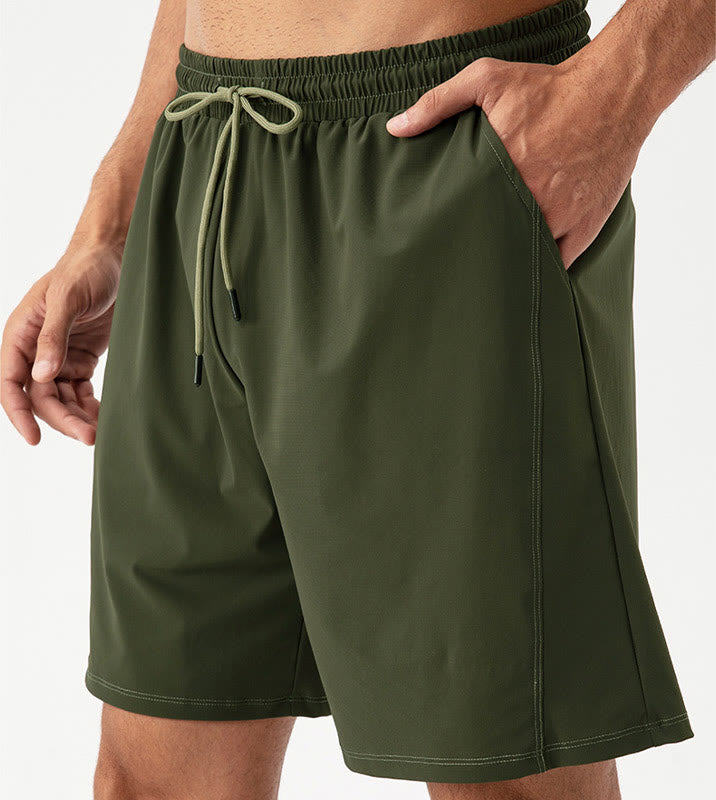 Buddha Stones Short de sport décontracté en nylon respirant et ample à séchage rapide pour homme avec poches - image 21
