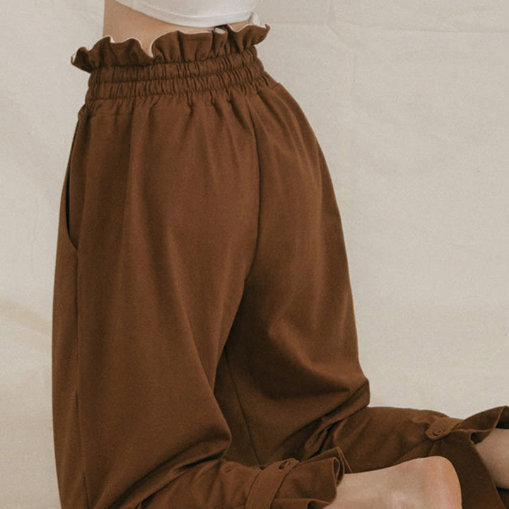 Pantalon ample en élasthanne pour femme avec poches et boucle décontractée Buddha Stones - image 8