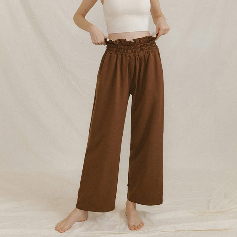 Pantalon ample en élasthanne pour femme avec poches et boucle décontractée Buddha Stones - image 3