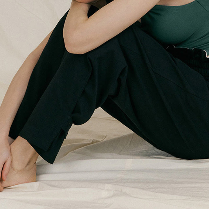 Pantalon ample en élasthanne pour femme avec poches et boucle décontractée Buddha Stones - image 13