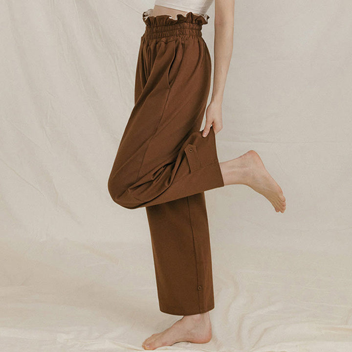 Pantalon ample en élasthanne pour femme avec poches et boucle décontractée Buddha Stones - image 6
