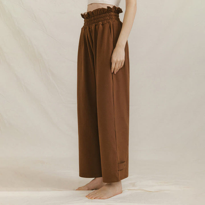 Pantalon ample en élasthanne pour femme avec poches et boucle décontractée Buddha Stones - image 3