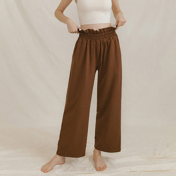 Pantalon ample en élasthanne pour femme avec poches et boucle décontractée Buddha Stones - image 4
