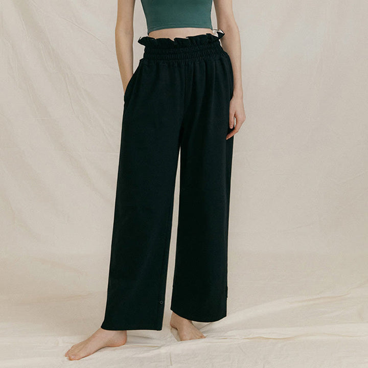 Pantalon ample en élasthanne pour femme avec poches et boucle décontractée Buddha Stones - image 12