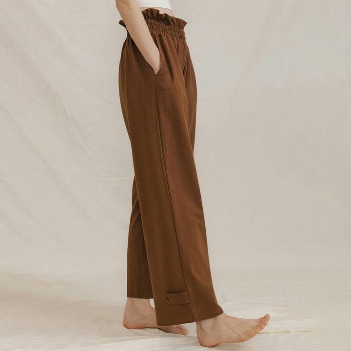 Pantalon ample en élasthanne pour femme avec poches et boucle décontractée Buddha Stones - image 4