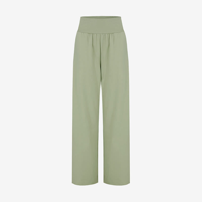 Pantalon Leica décontracté ample à ourlet noué et taille haute pour femme avec poches Buddha Stones - image 6