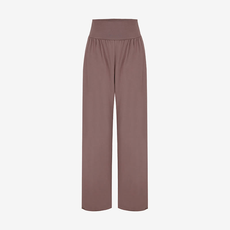 Pantalon Leica décontracté ample à ourlet noué et taille haute pour femme avec poches Buddha Stones - image 35