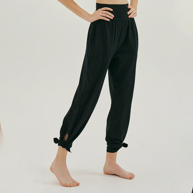 Pantalon Leica décontracté ample à ourlet noué et taille haute pour femme avec poches Buddha Stones - image 14