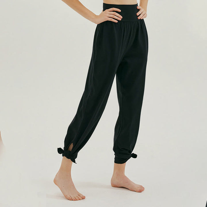 Pantalon Leica décontracté ample à ourlet noué et taille haute pour femme avec poches Buddha Stones - image 15