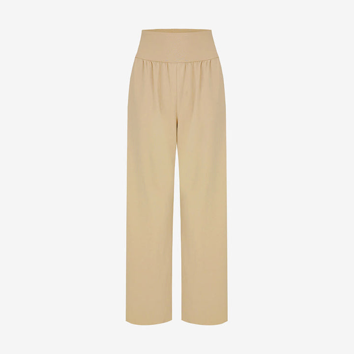 Pantalon Leica décontracté ample à ourlet noué et taille haute pour femme avec poches Buddha Stones - image 24