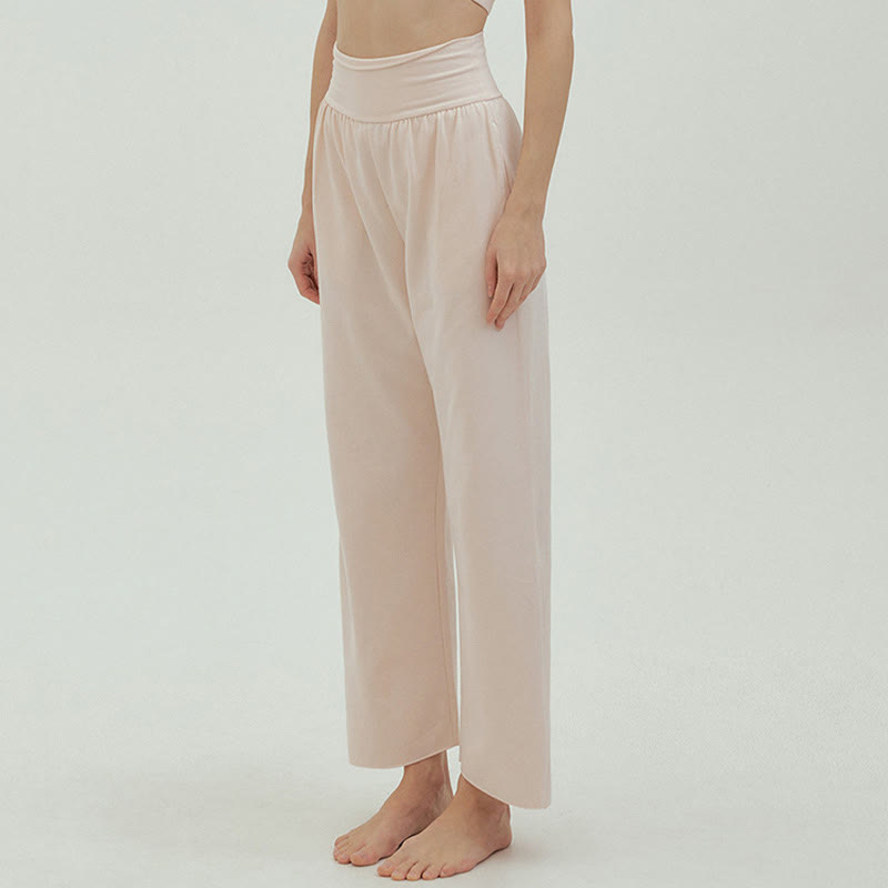 Pantalon Leica décontracté ample à ourlet noué et taille haute pour femme avec poches Buddha Stones - image 58