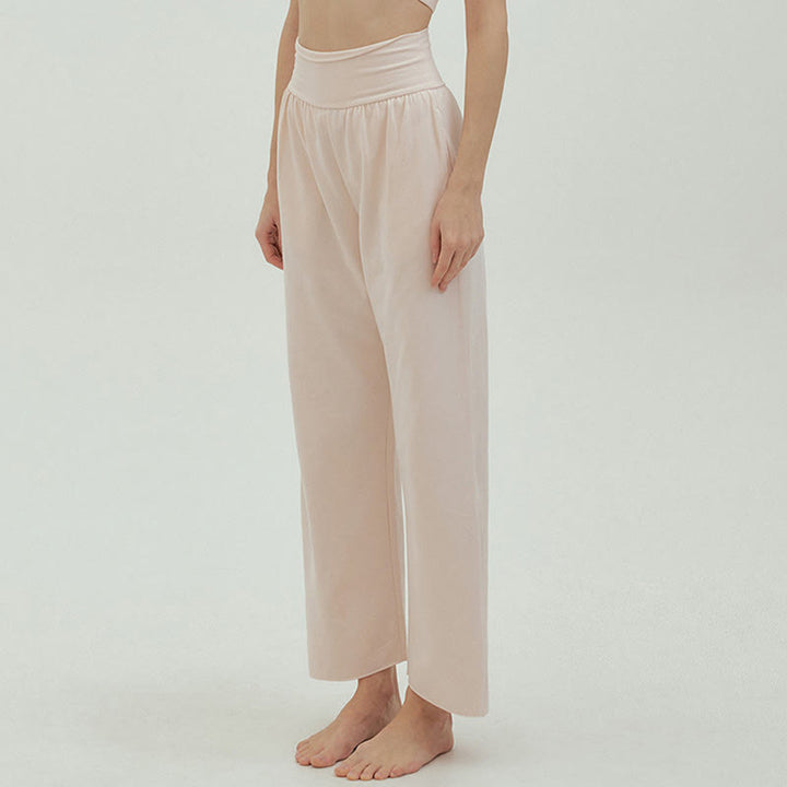 Pantalon Leica décontracté ample à ourlet noué et taille haute pour femme avec poches Buddha Stones - image 58