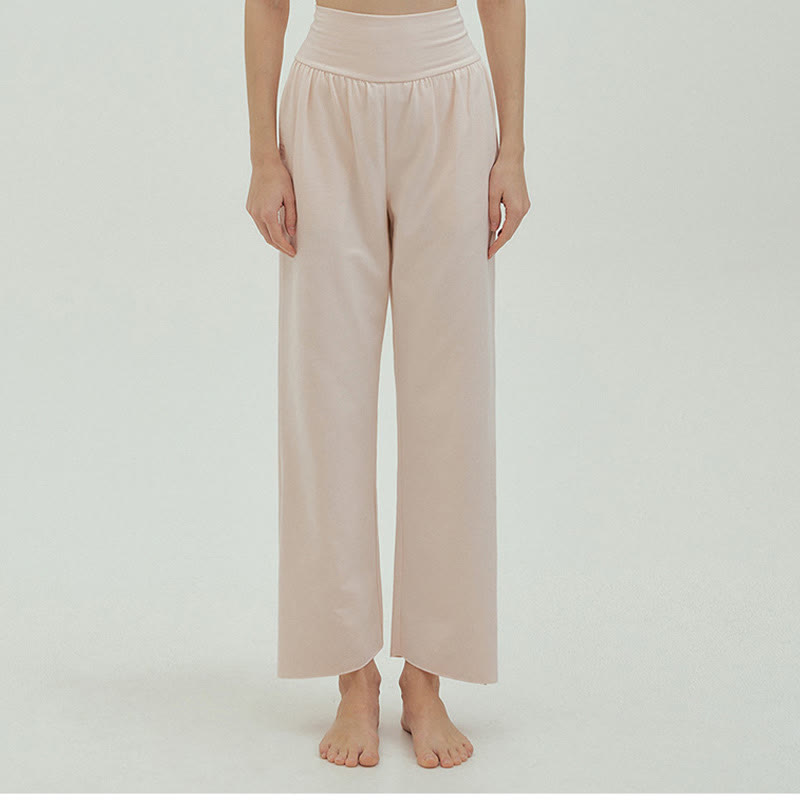 Pantalon Leica décontracté ample à ourlet noué et taille haute pour femme avec poches Buddha Stones - image 55