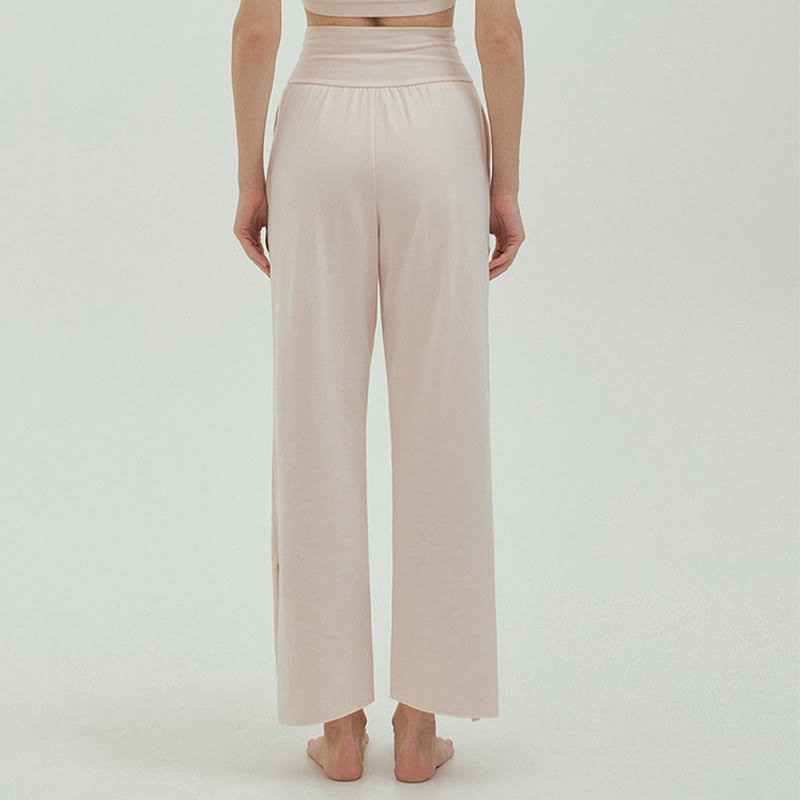 Pantalon Leica décontracté ample à ourlet noué et taille haute pour femme avec poches Buddha Stones - image 55