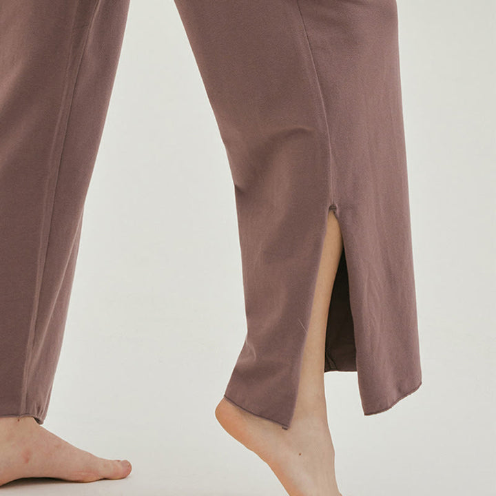 Pantalon Leica décontracté ample à ourlet noué et taille haute pour femme avec poches Buddha Stones - image 33