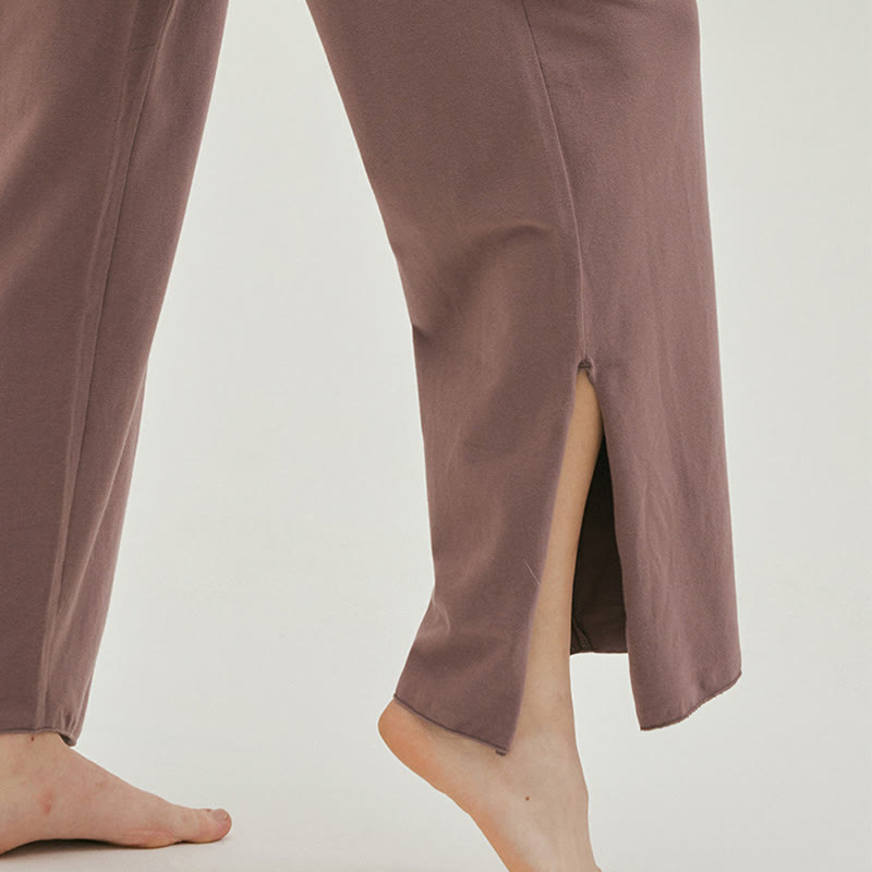 Pantalon Leica décontracté ample à ourlet noué et taille haute pour femme avec poches Buddha Stones - image 34