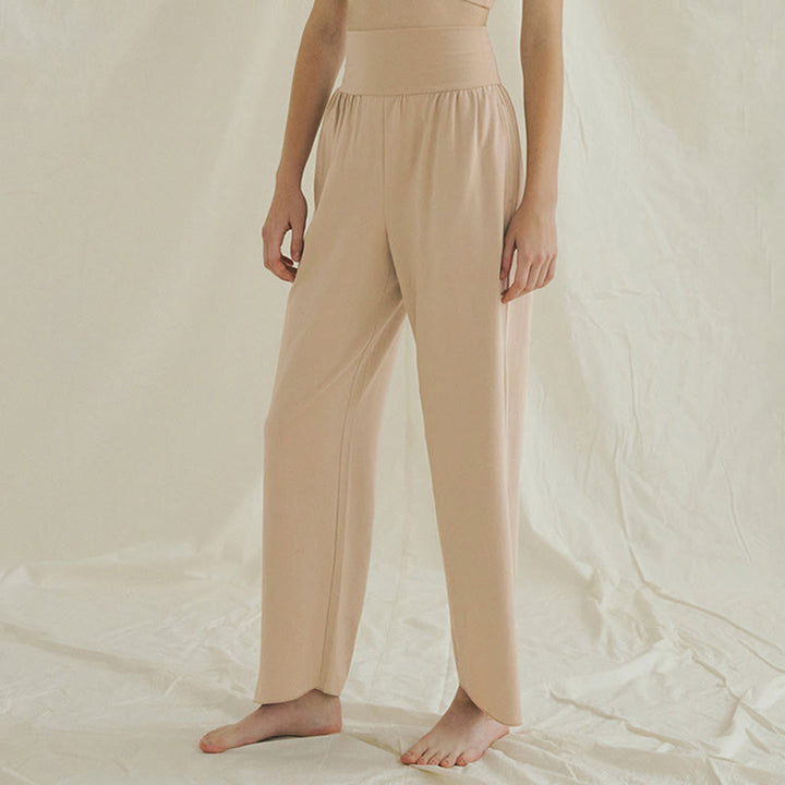 Pantalon Leica décontracté ample à ourlet noué et taille haute pour femme avec poches Buddha Stones - image 18