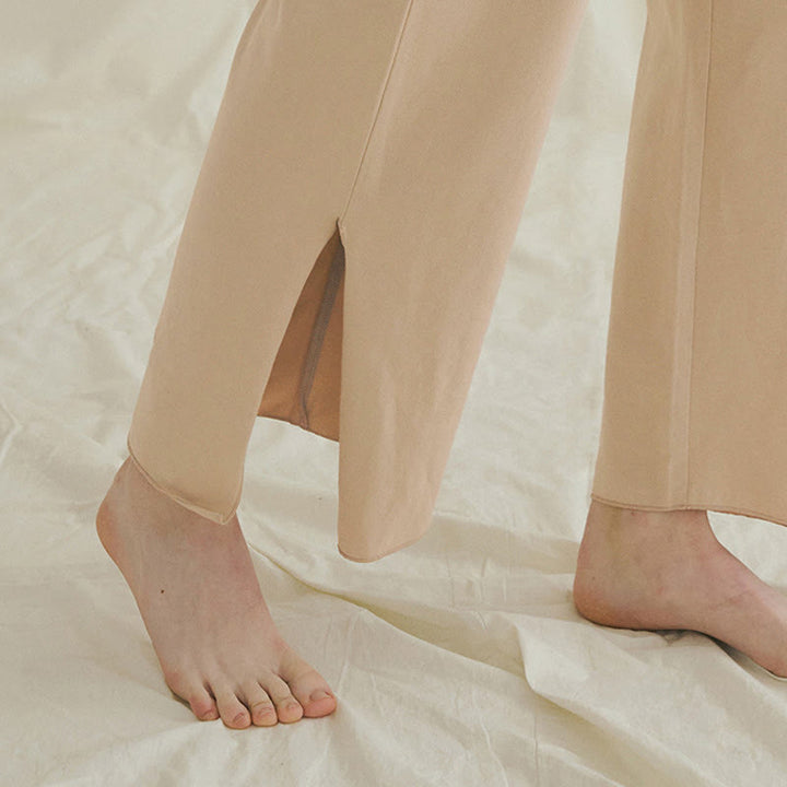 Pantalon Leica décontracté ample à ourlet noué et taille haute pour femme avec poches Buddha Stones - image 26