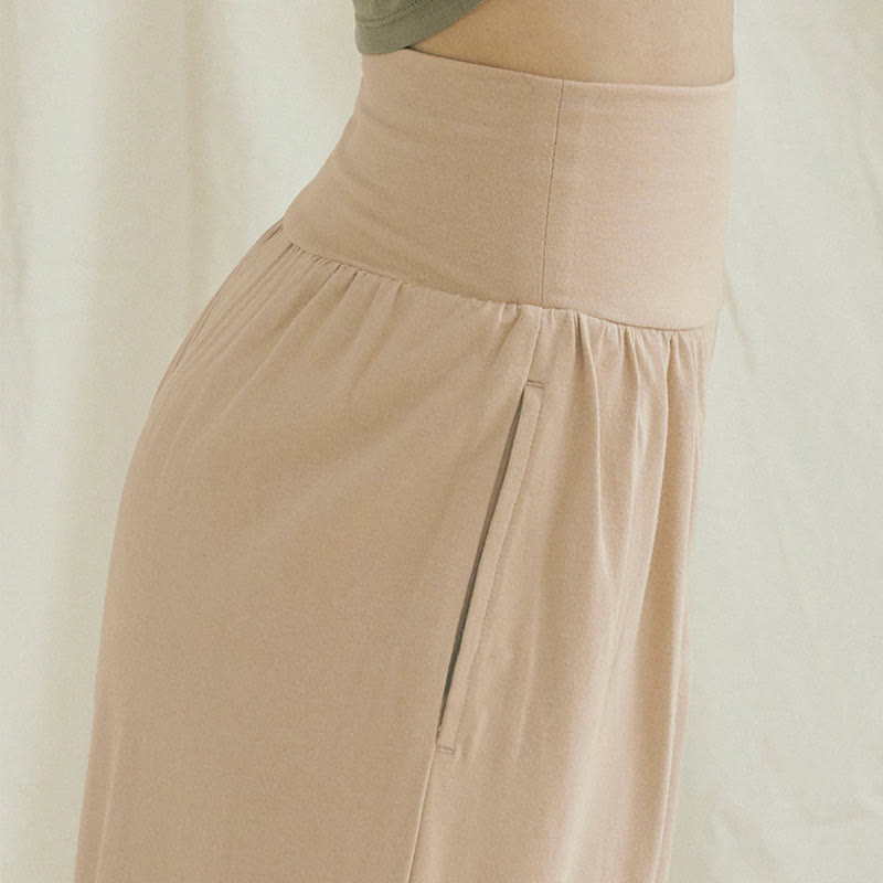 Pantalon Leica décontracté ample à ourlet noué et taille haute pour femme avec poches Buddha Stones - image 24