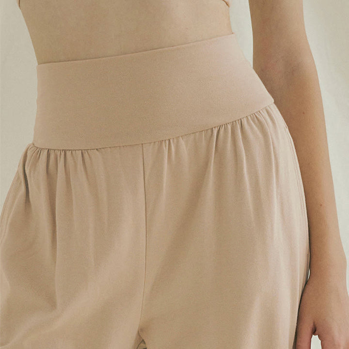 Pantalon Leica décontracté ample à ourlet noué et taille haute pour femme avec poches Buddha Stones - image 25