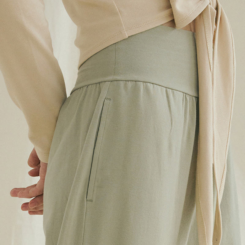 Pantalon Leica décontracté ample à ourlet noué et taille haute pour femme avec poches Buddha Stones - image 6