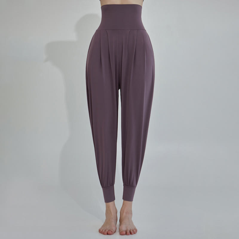 Pantalon décontracté uni taille haute à séchage rapide pour femme Leica avec poches Buddha Stones - Violet - US4，UK/AU8，EU36 (L) - image 14