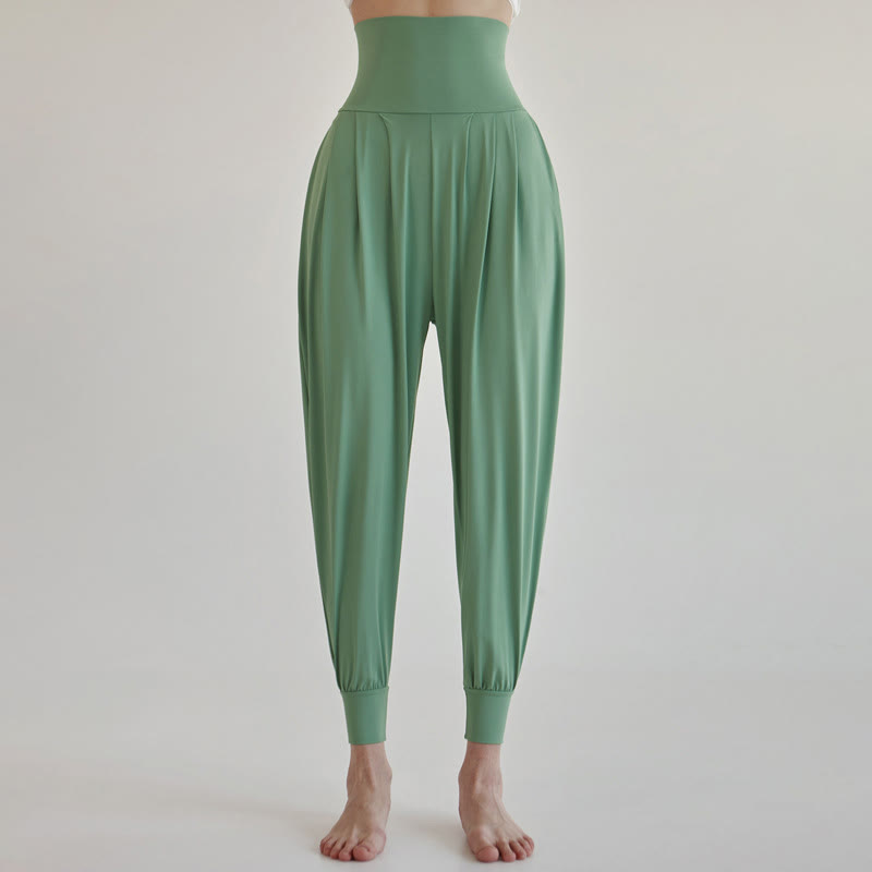 Pantalon décontracté uni taille haute à séchage rapide pour femme Leica avec poches Buddha Stones - Aigue-marine moyenne - US4，UK/AU8，EU36 (L) - image 28