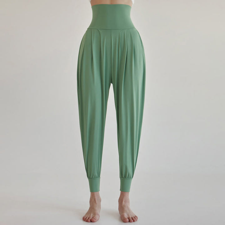Pantalon décontracté uni taille haute à séchage rapide pour femme Leica avec poches Buddha Stones - Aigue-marine moyenne - US4，UK/AU8，EU36 (L) - image 28