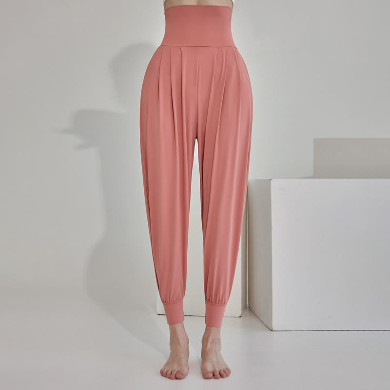 Pantalon décontracté uni taille haute à séchage rapide pour femme Leica avec poches Buddha Stones - Corail clair - US4，UK/AU8，EU36 (L) - image 21