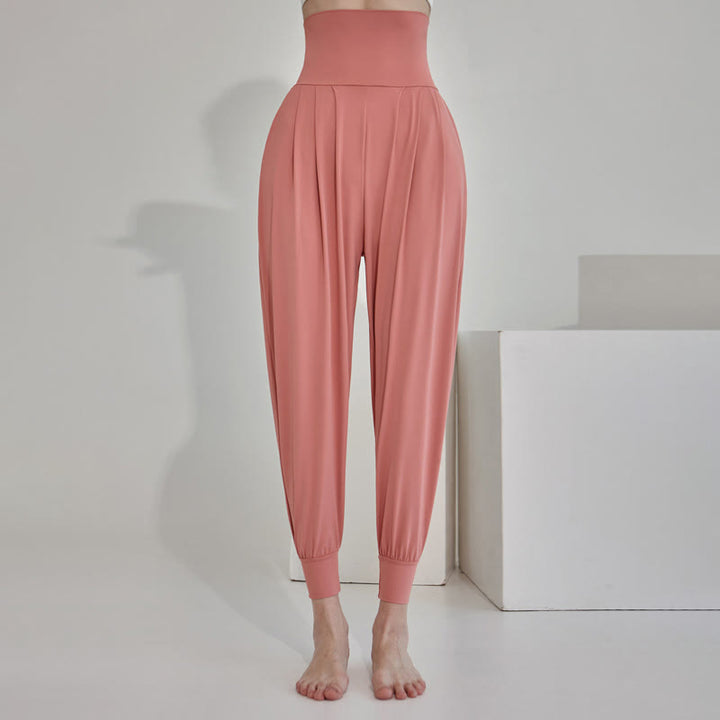 Pantalon décontracté uni taille haute à séchage rapide pour femme Leica avec poches Buddha Stones - Corail clair - US4，UK/AU8，EU36 (L) - image 21