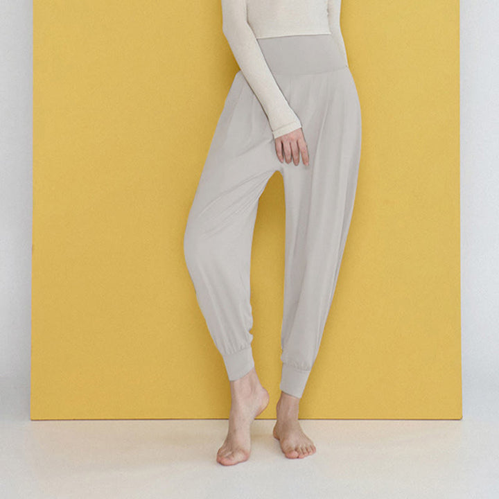 Pantalon décontracté uni taille haute à séchage rapide pour femme Leica avec poches Buddha Stones - image 38