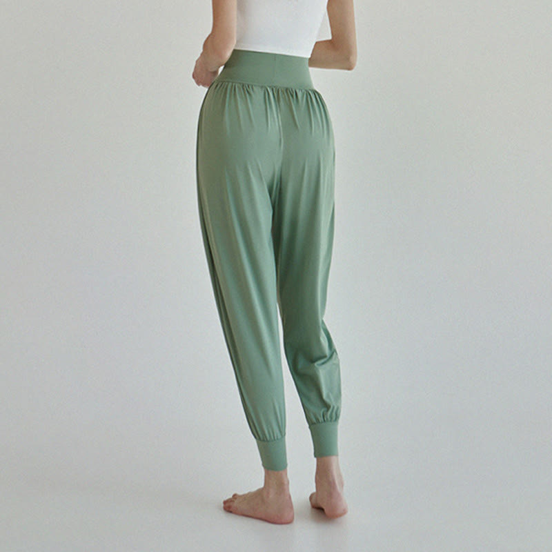 Pantalon décontracté uni taille haute à séchage rapide pour femme Leica avec poches Buddha Stones - image 29