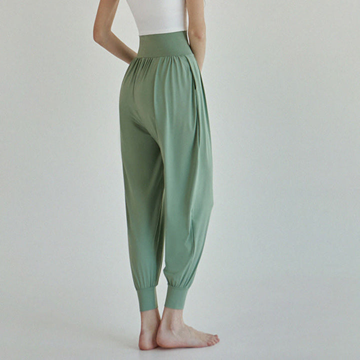 Pantalon décontracté uni taille haute à séchage rapide pour femme Leica avec poches Buddha Stones - image 30