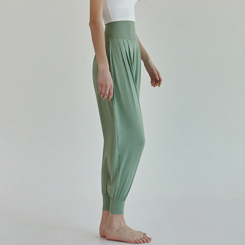 Pantalon décontracté uni taille haute à séchage rapide pour femme Leica avec poches Buddha Stones - image 33
