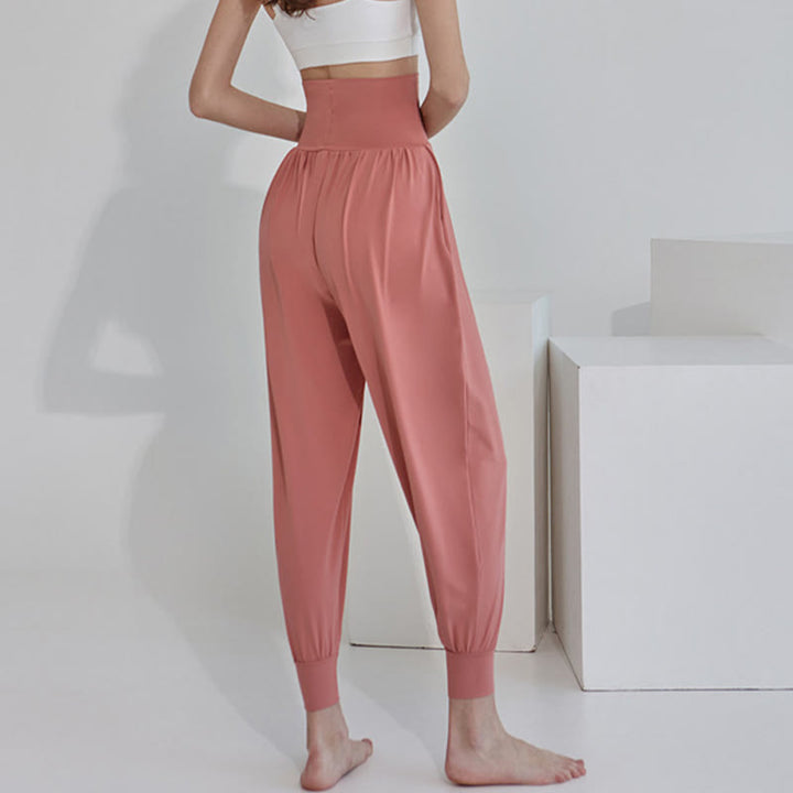 Pantalon décontracté uni taille haute à séchage rapide pour femme Leica avec poches Buddha Stones - image 25