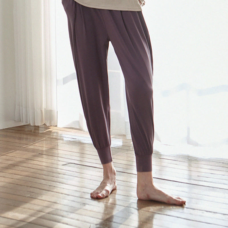 Pantalon décontracté uni taille haute à séchage rapide pour femme Leica avec poches Buddha Stones - image 17