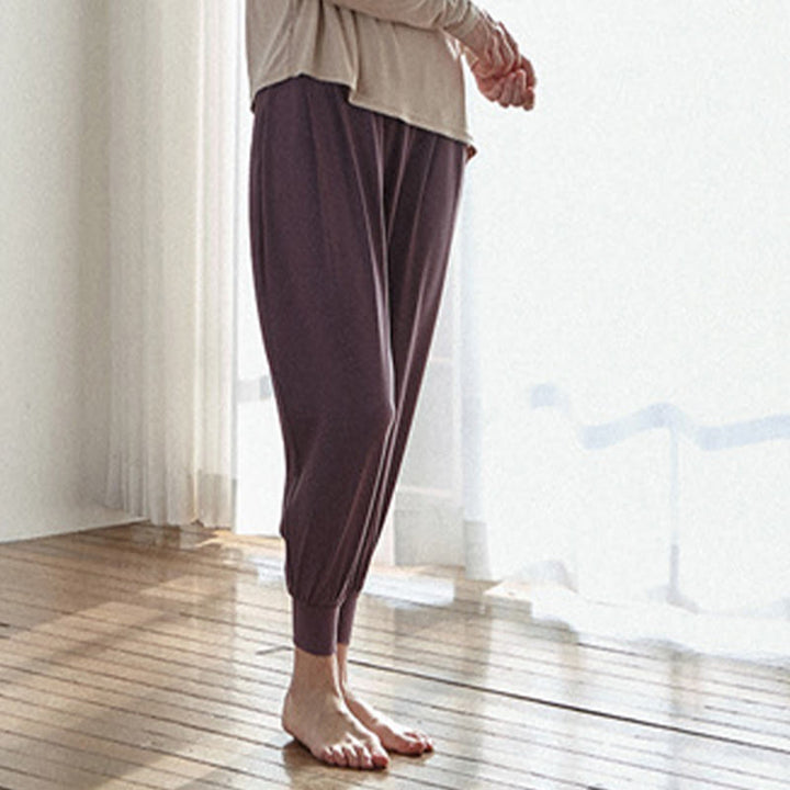 Pantalon décontracté uni taille haute à séchage rapide pour femme Leica avec poches Buddha Stones - image 19